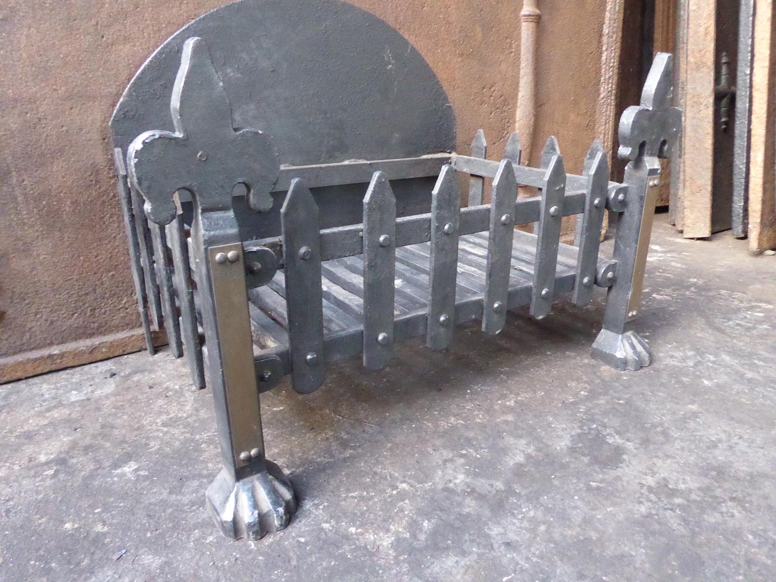 English Modernist Fireplace Grate, Fire Grate 4