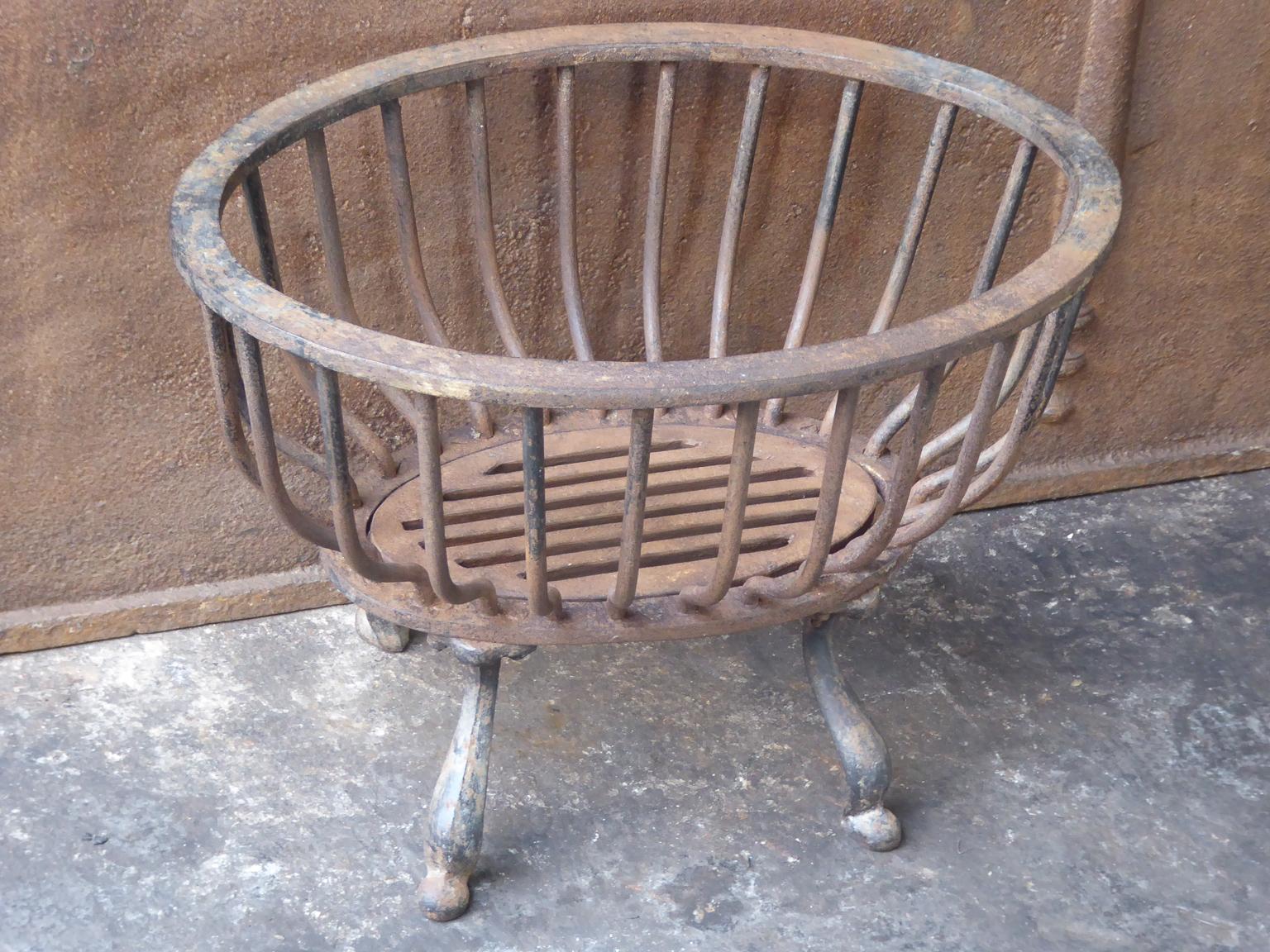 British English Modernist Fireplace Grate, Fire Grate