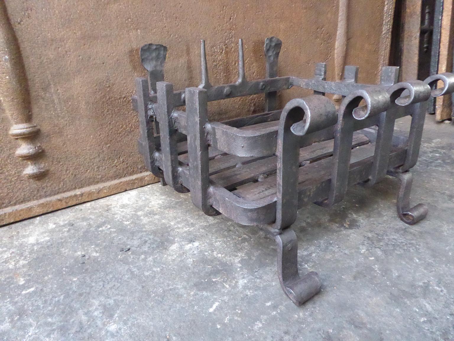 British English Modernist Fireplace Grate, Fire Grate