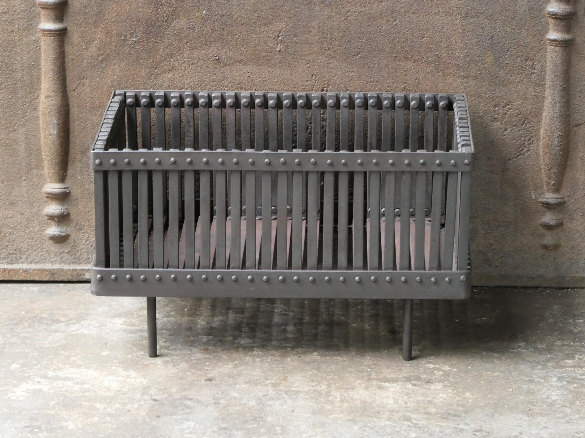 20th Century English Modernist Fireplace Grate, Fire Grate For Sale