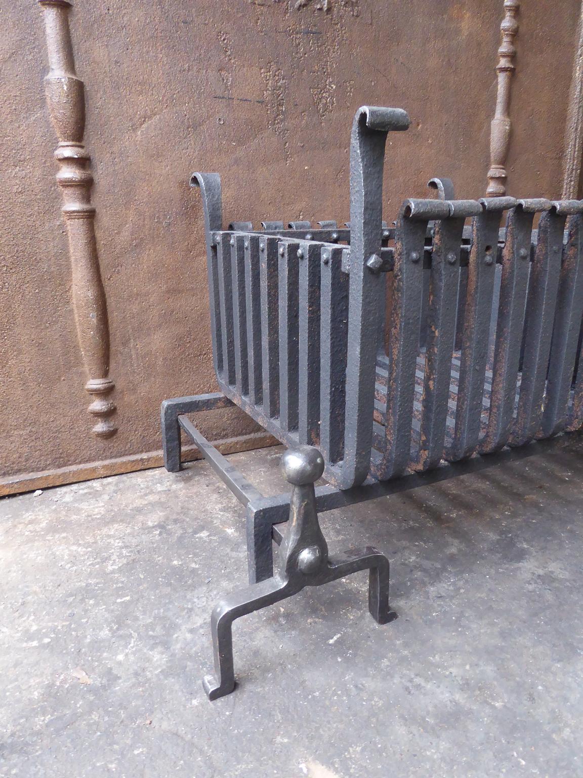 20th Century English Modernist Fireplace Grate, Fire Grate