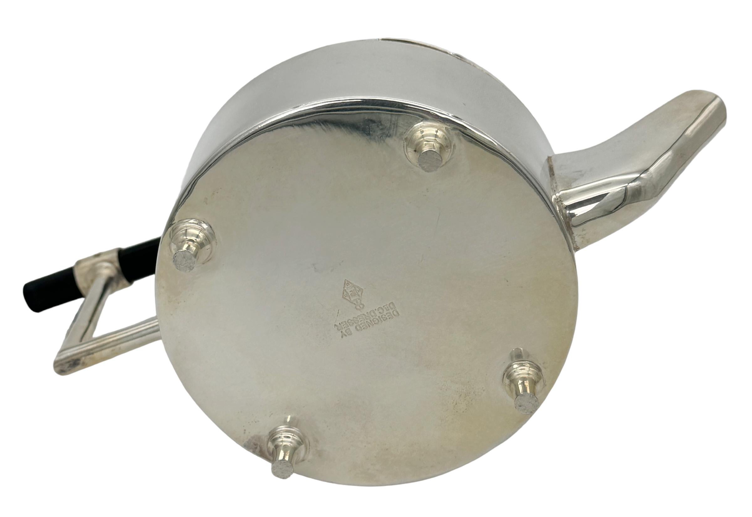 Tetera modernista inglesa de plata, según Christopher Dresser Inglés en venta