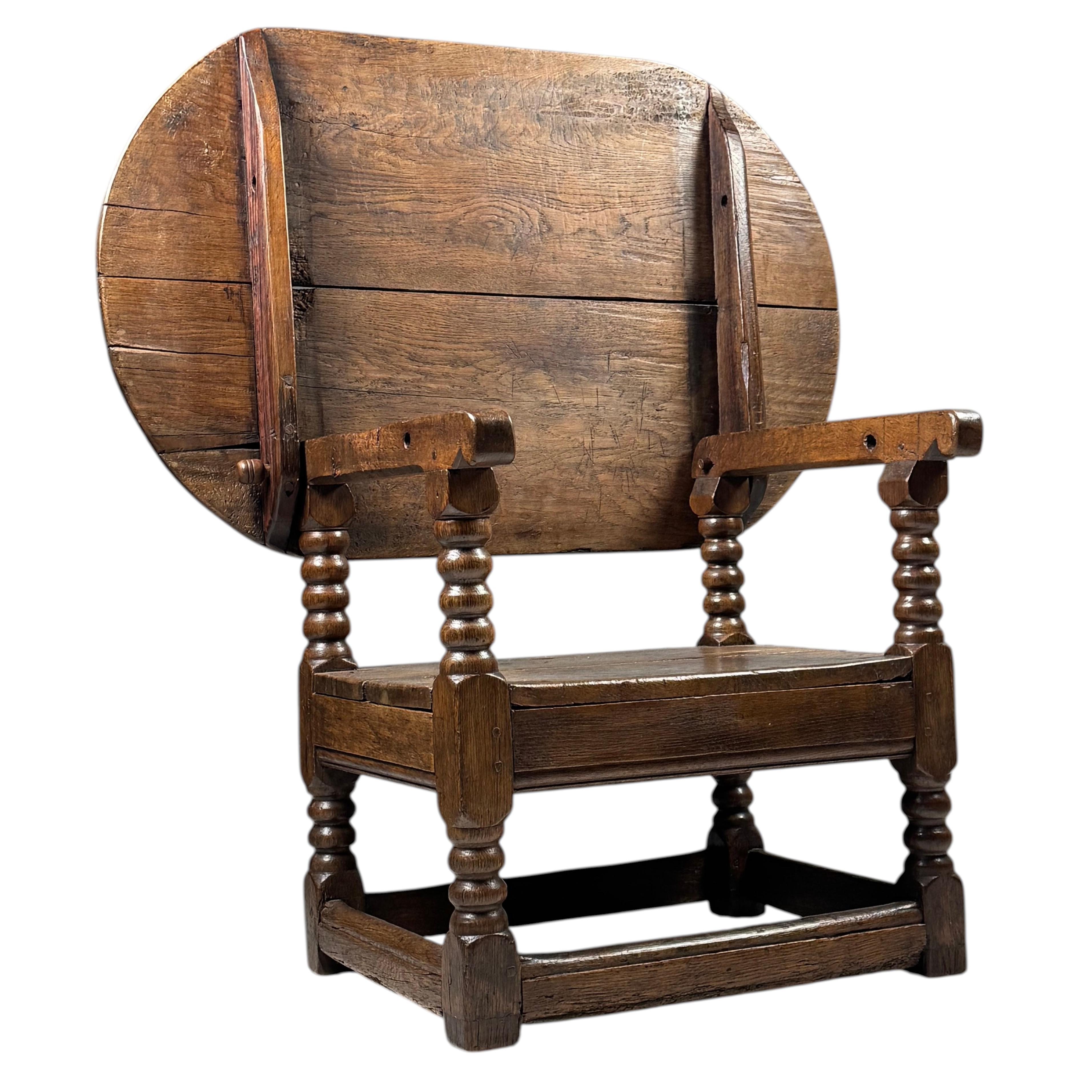 English monk chair table 18th century