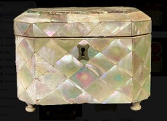 English Mother-of-Pearl Tea Caddy