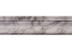English Moulded Fireplace in Arabescato Marble