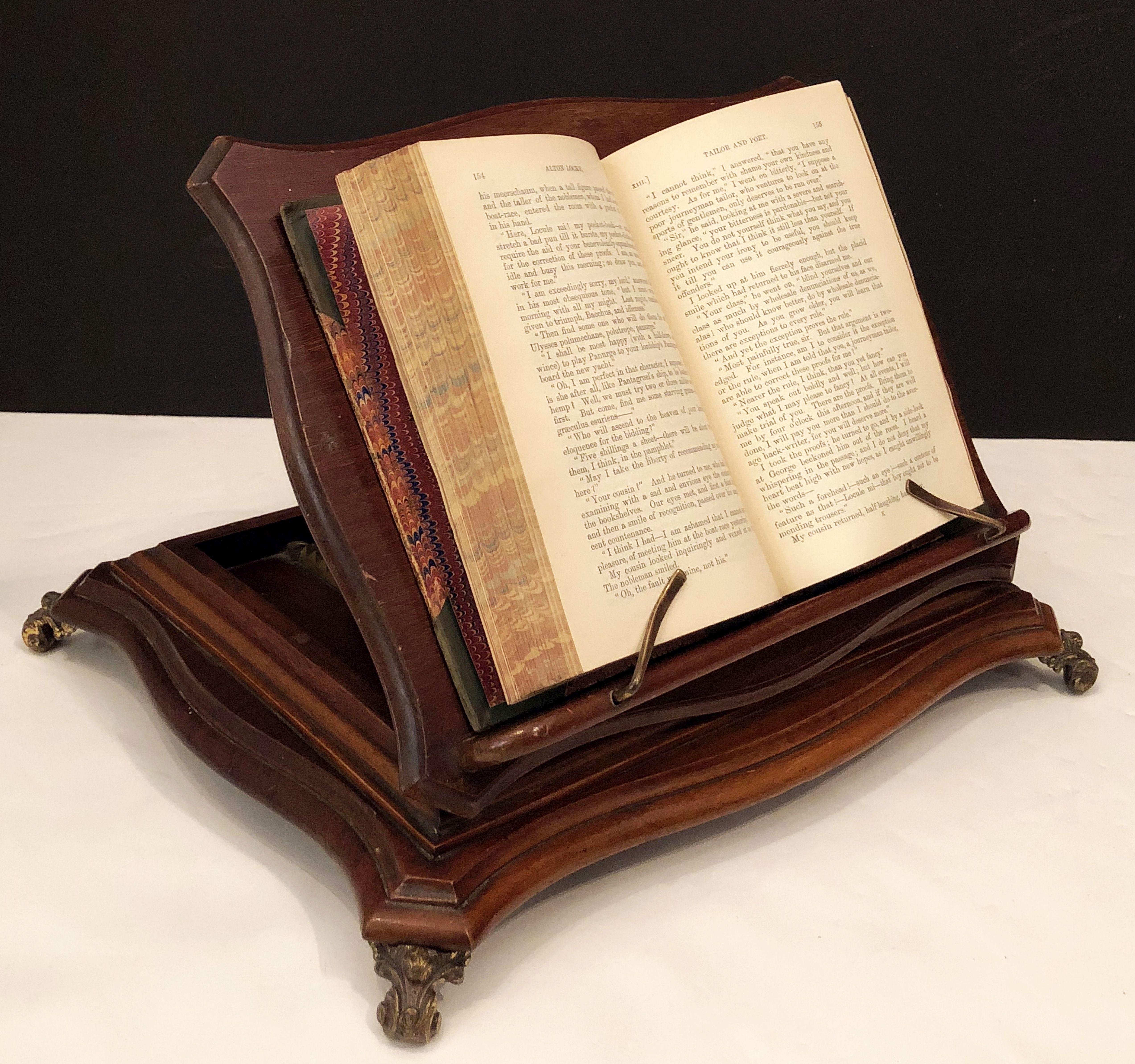 20th Century English Music Stand of Mahogany and Brass