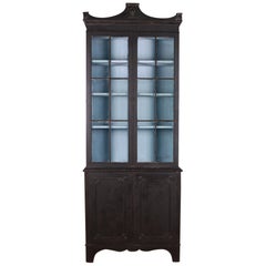 Antique English Narrow Bookcase