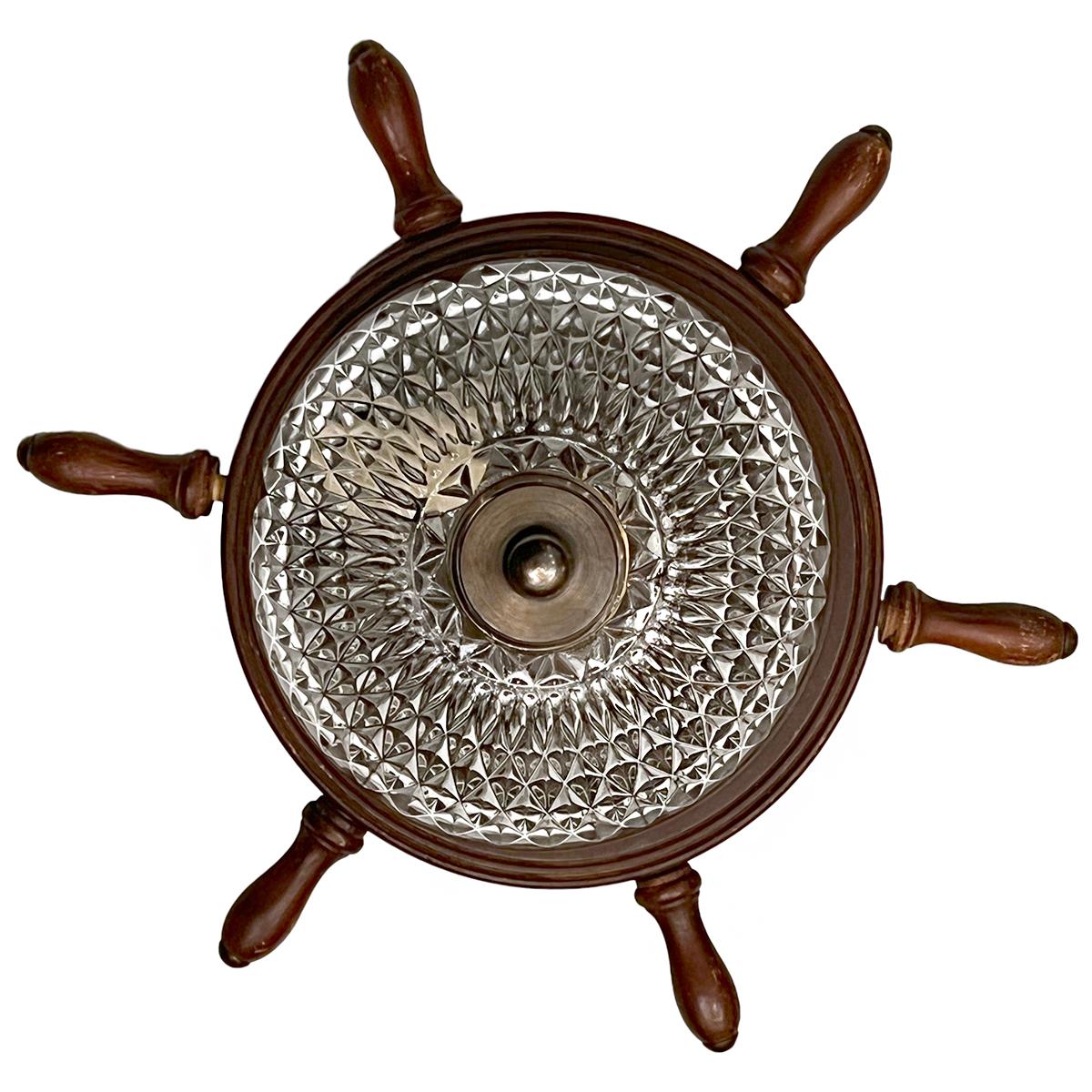 English Nautical Flush Mount Light Fixture In Good Condition In New York, NY