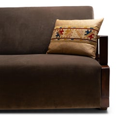 English Needlepoint Throw Pillow