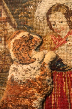 English Needlework in Gold Leaf Frame
