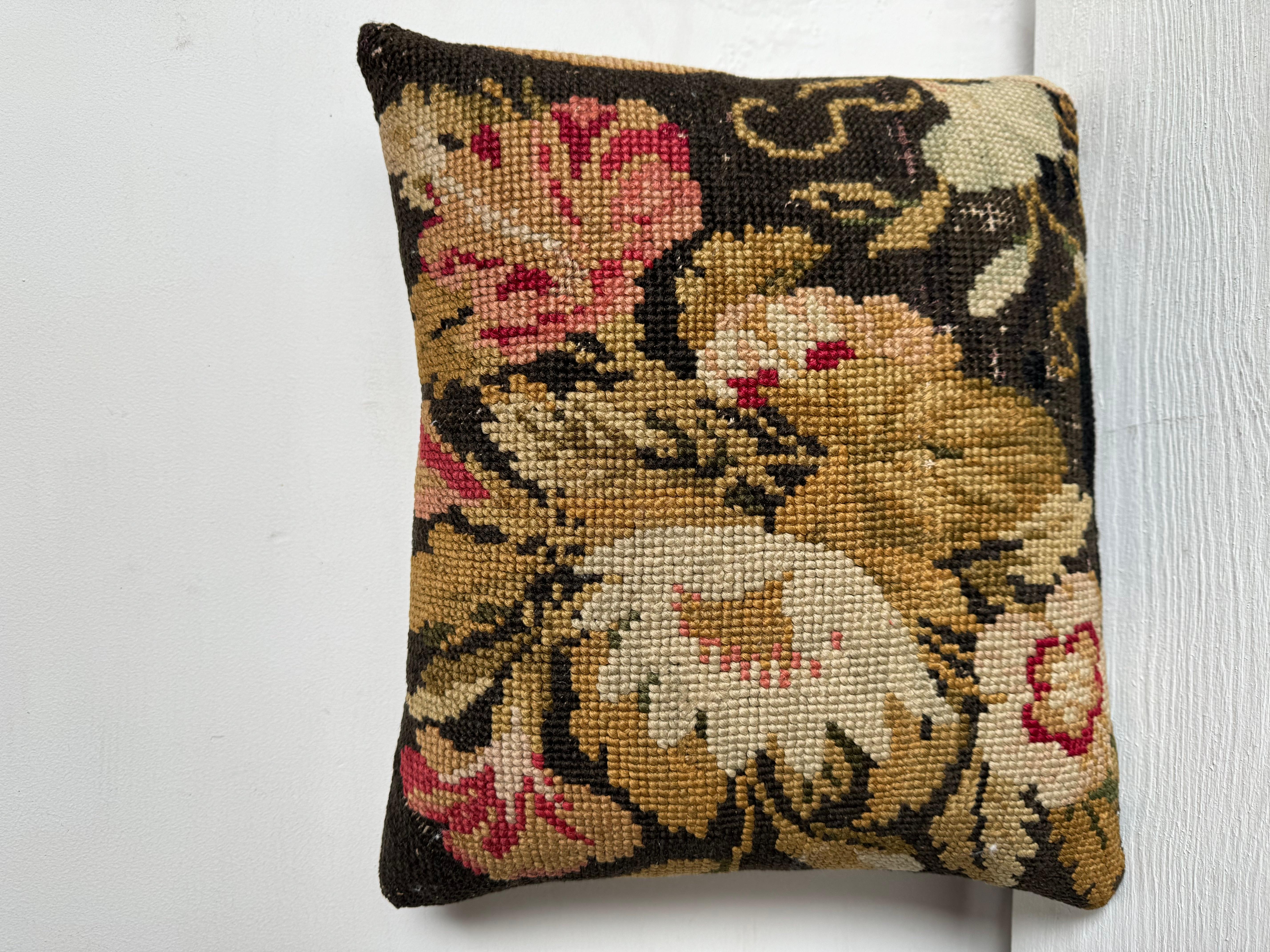 English Needlework Pillow 1850 - 15