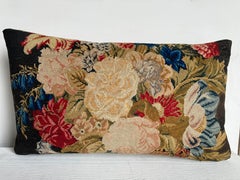 English Needlework Pillow 1850 - 21" x 12"