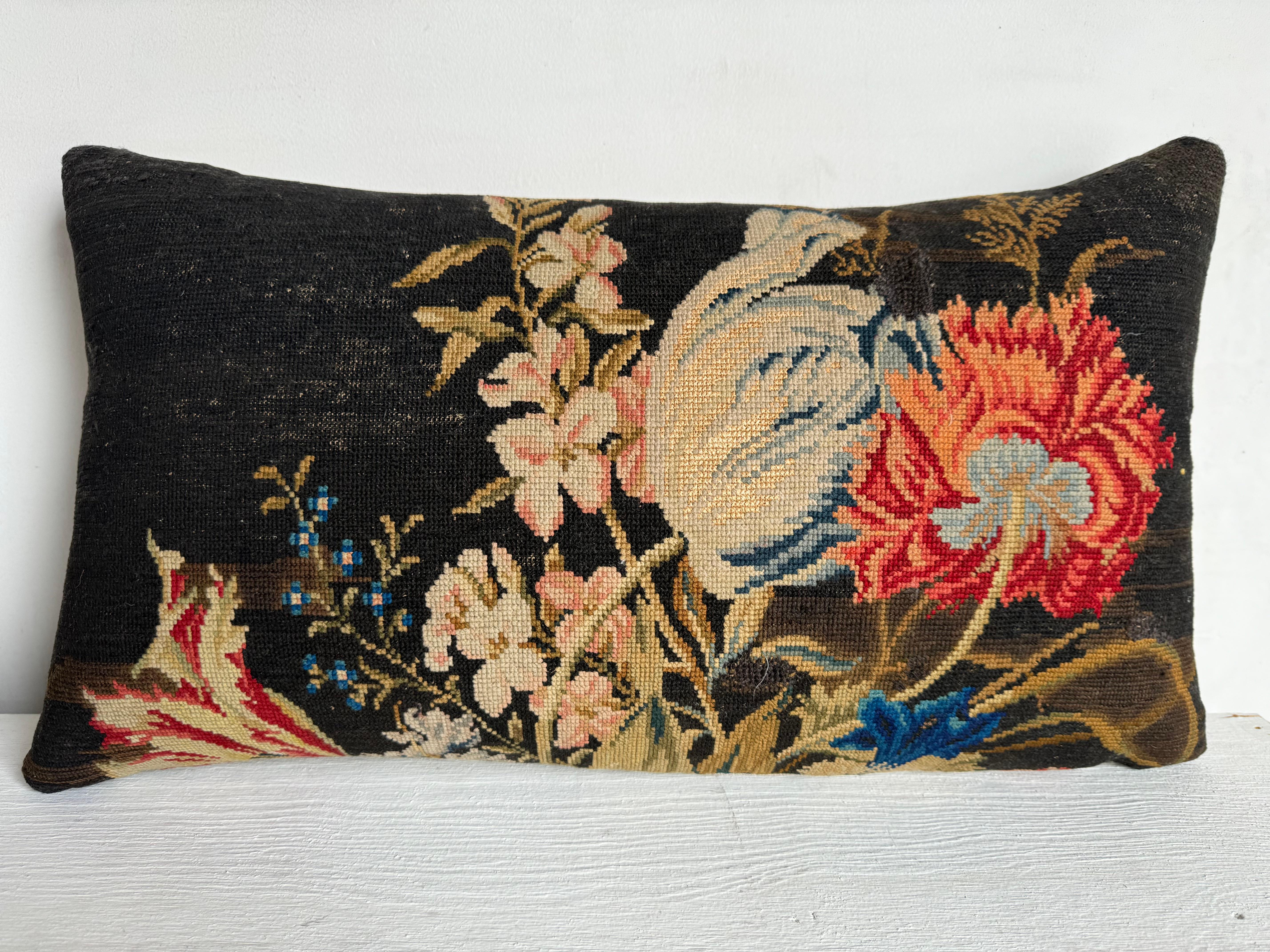 English Needlework Pillow 1850 - 21