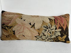 English Needlework Pillow 1850 - 24" x 11"