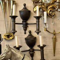 English Neo Classic Style Bronze Sconces