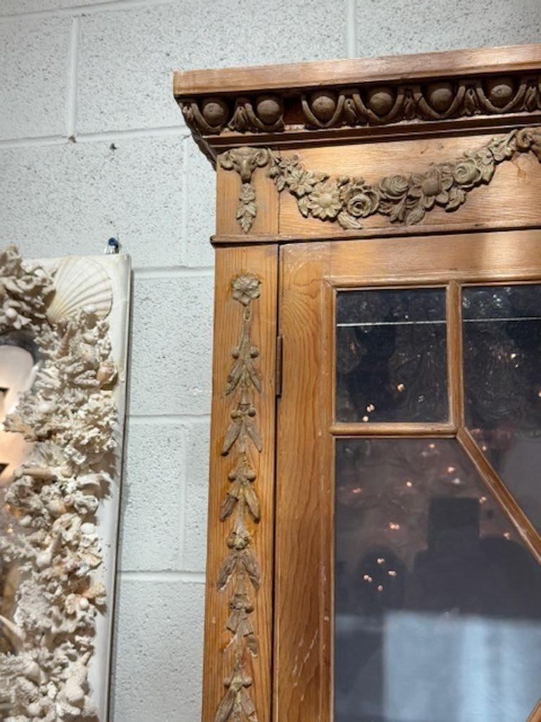 English Neo-classical Pine Display Cabinet For Sale 2