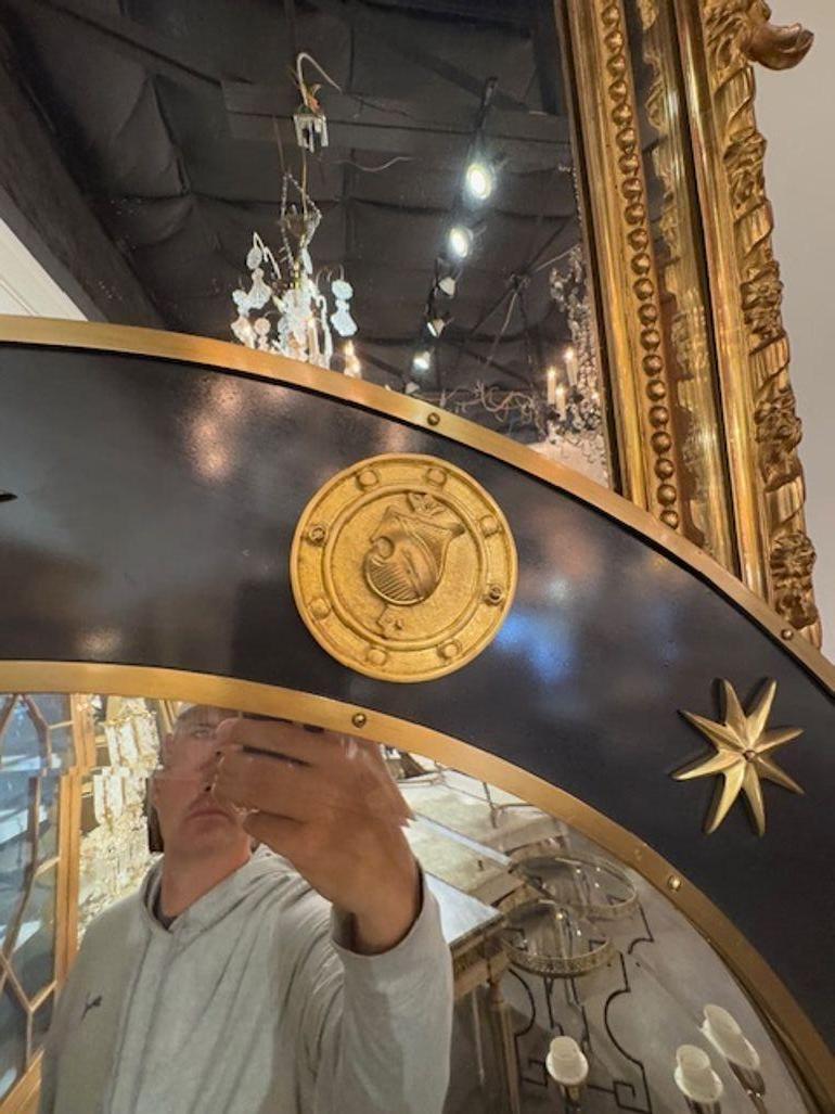 Contemporary English Neo-classical Round Mirror For Sale