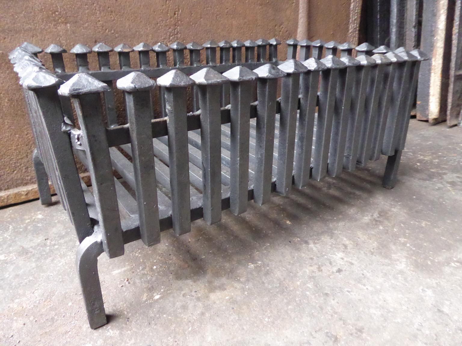 English Neo Gothic Style Fireplace Grate, Fire Grate 1