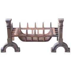English Neo Gothic Style Fireplace Grate, Fire Grate