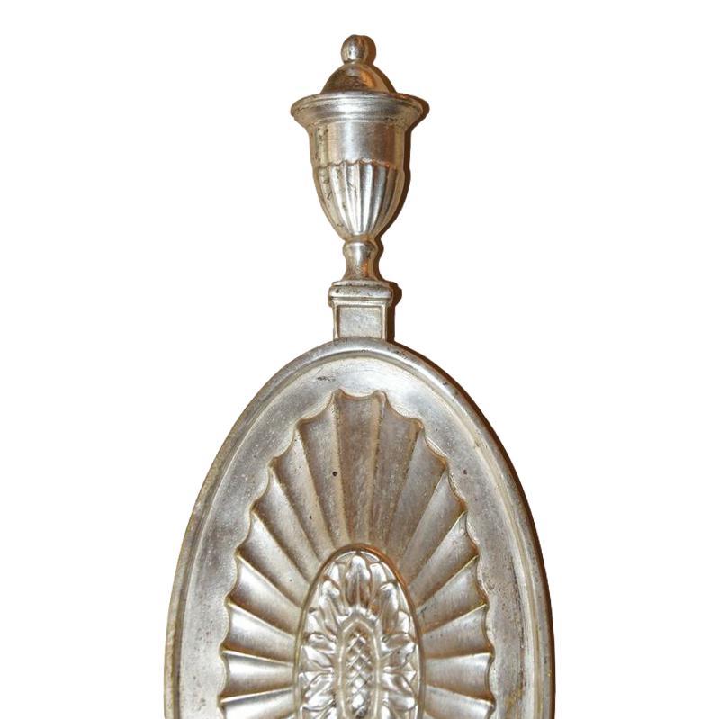Silvered English Neoclassic Silver Sconces For Sale