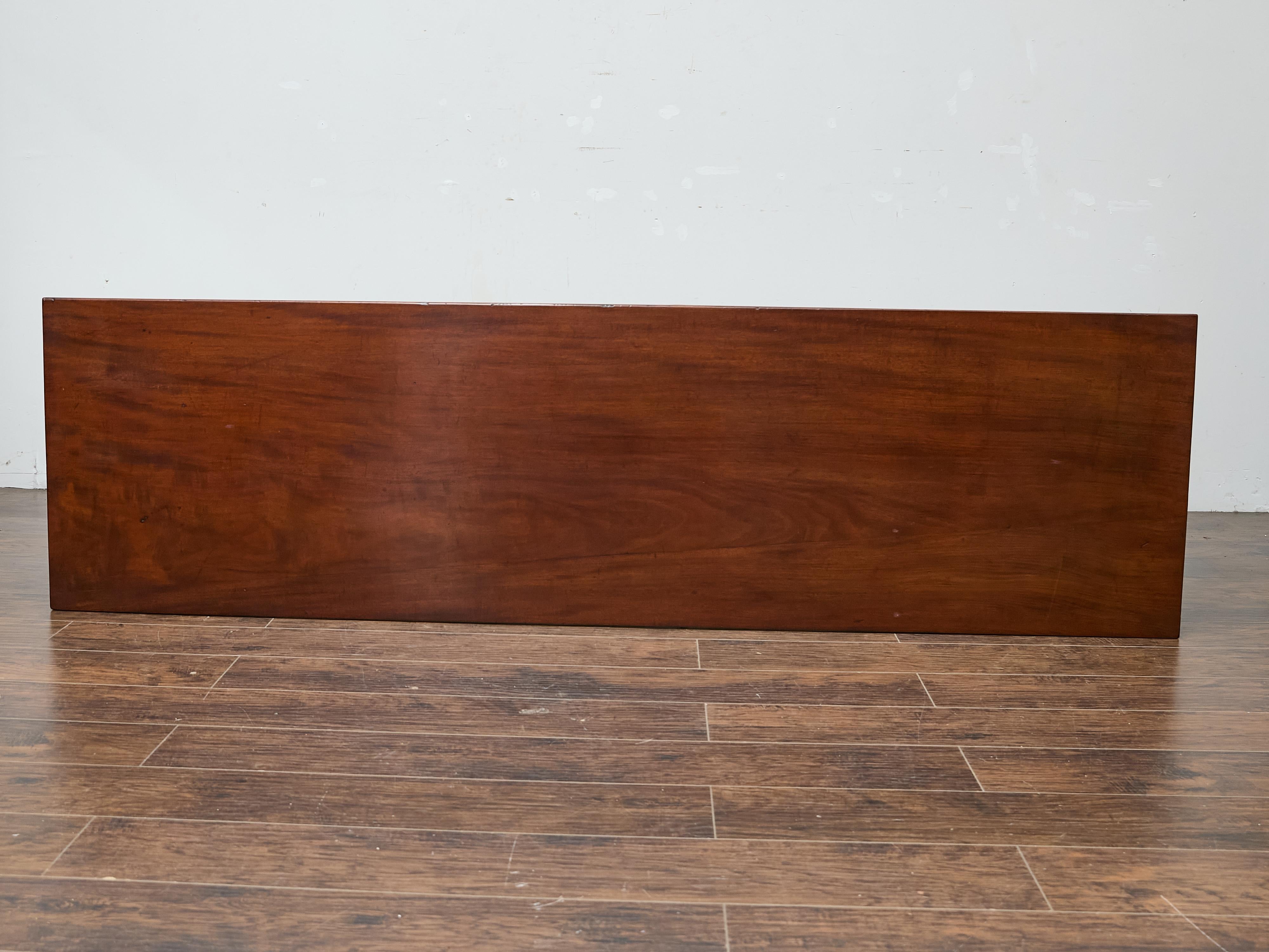 English Neoclassical Style 19th Century Mahogany Console Table with Carved Swags For Sale 6
