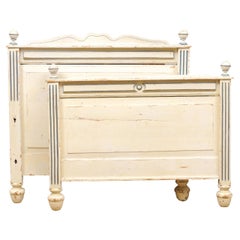English Neoclassical Style 19th Century Small Bed's Headboard and Footboard