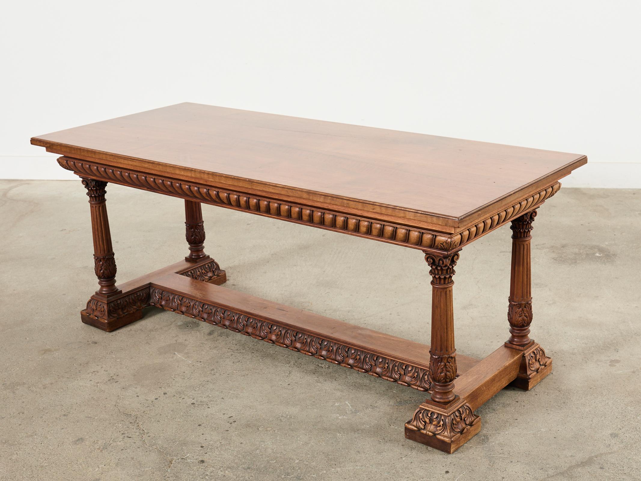 English Neoclassical Style Mahogany Library Table or Writing Table For Sale 2