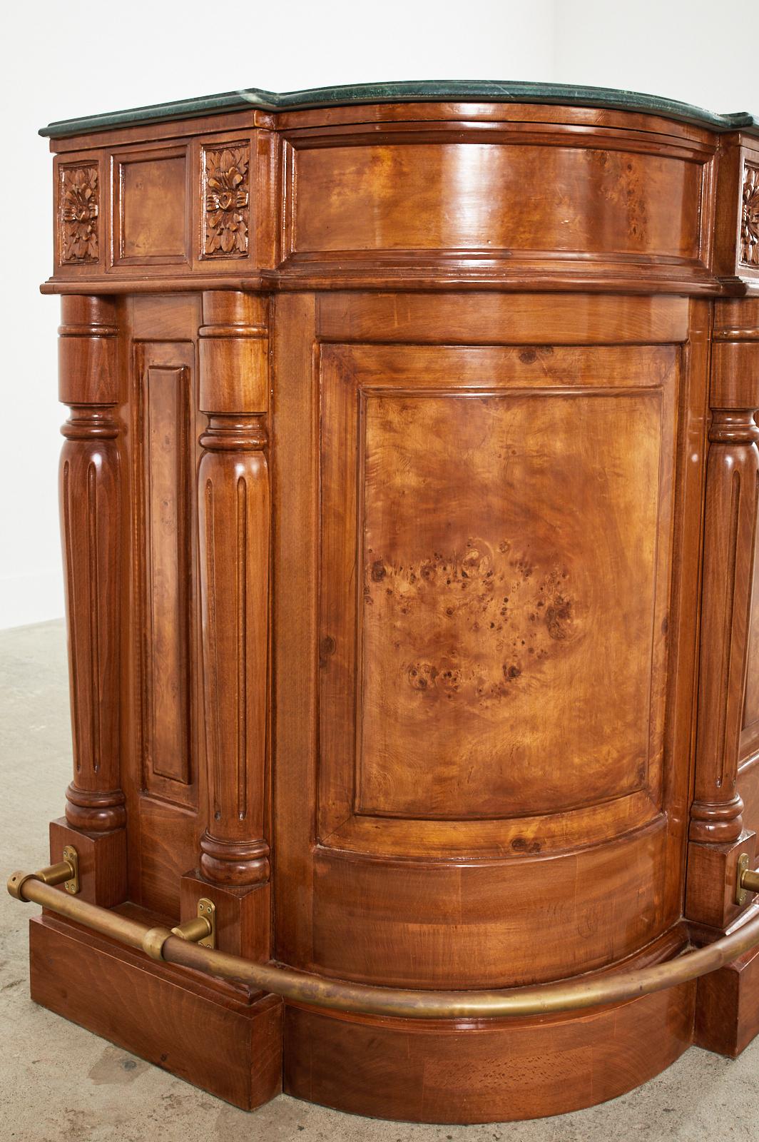 English Neoclassical Style Marble Top Demilune Dry Bar 5