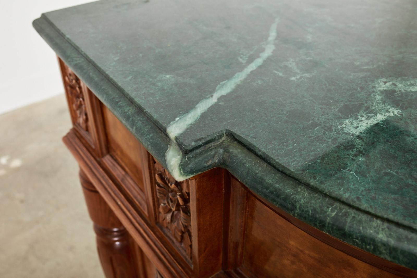 English Neoclassical Style Marble Top Demilune Dry Bar 7
