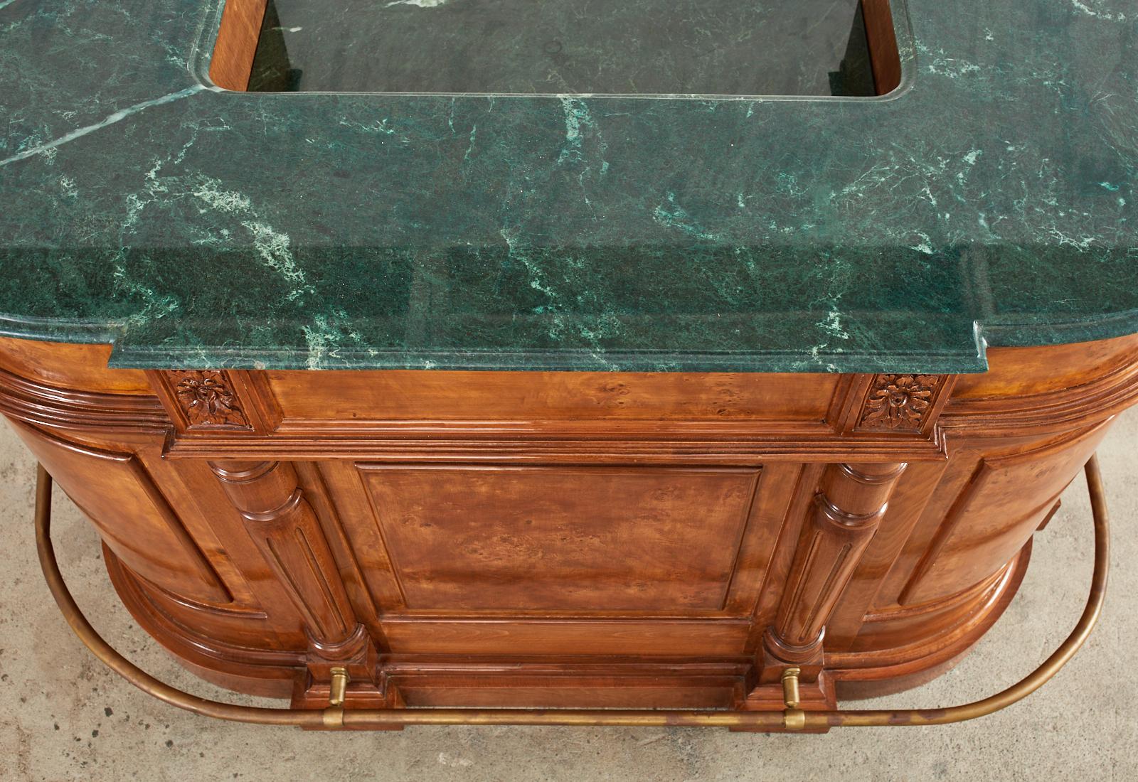 English Neoclassical Style Marble Top Demilune Dry Bar 1