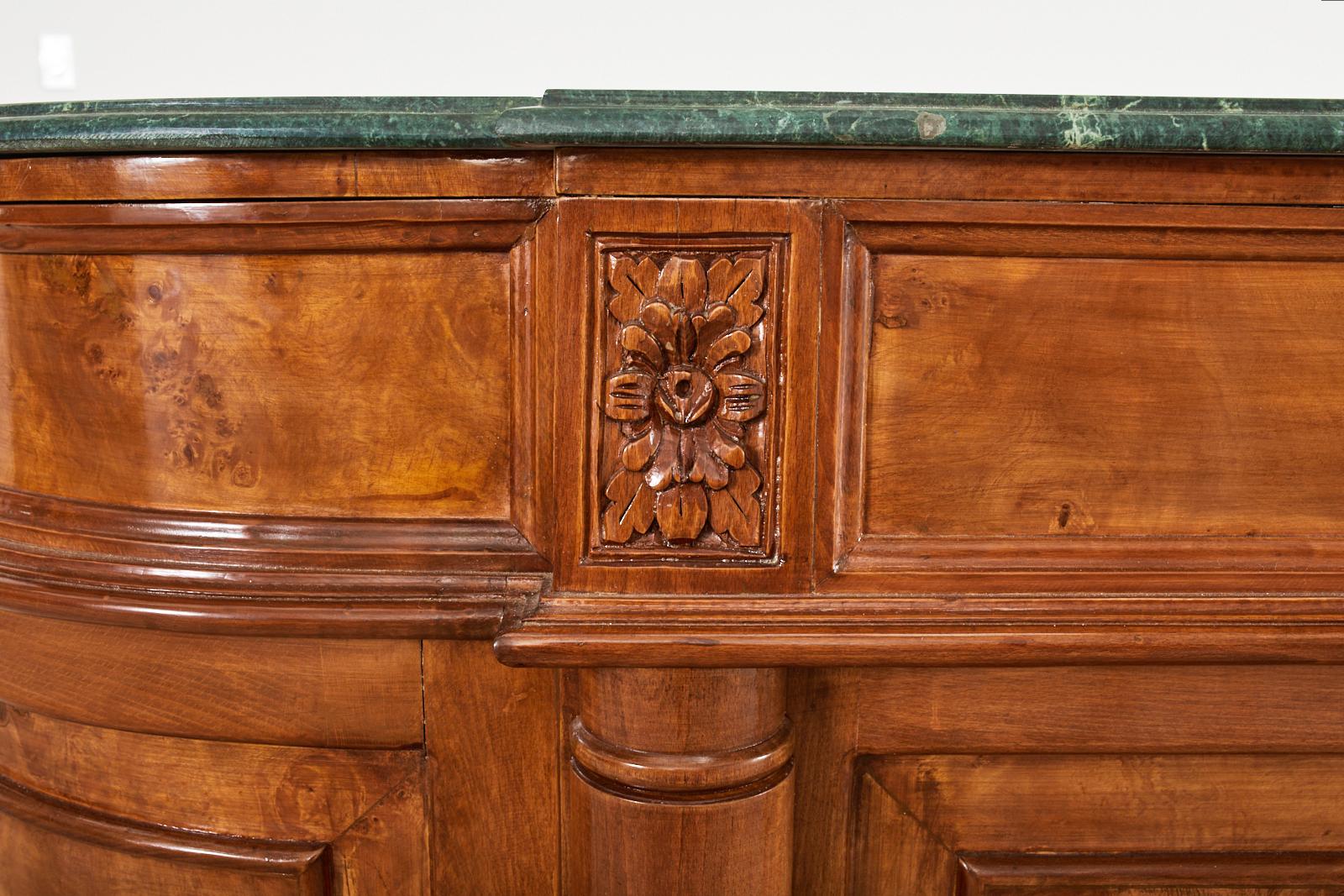 English Neoclassical Style Marble Top Demilune Dry Bar 2