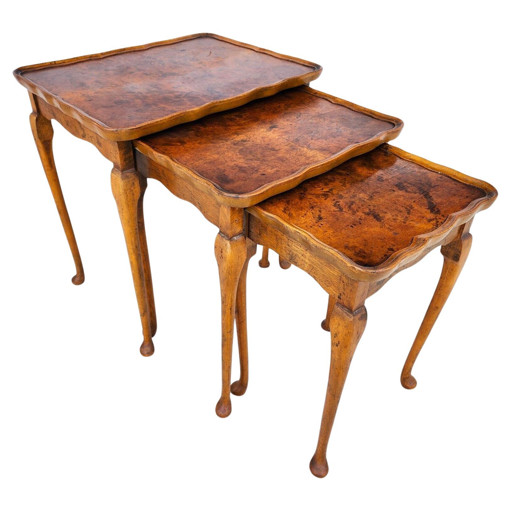 English Nesting Tables by Bevan Funnell Reprodux For Sale