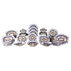 English New Hall Porcelain Part Service, Pattern 1707, Twenty-nine pieces