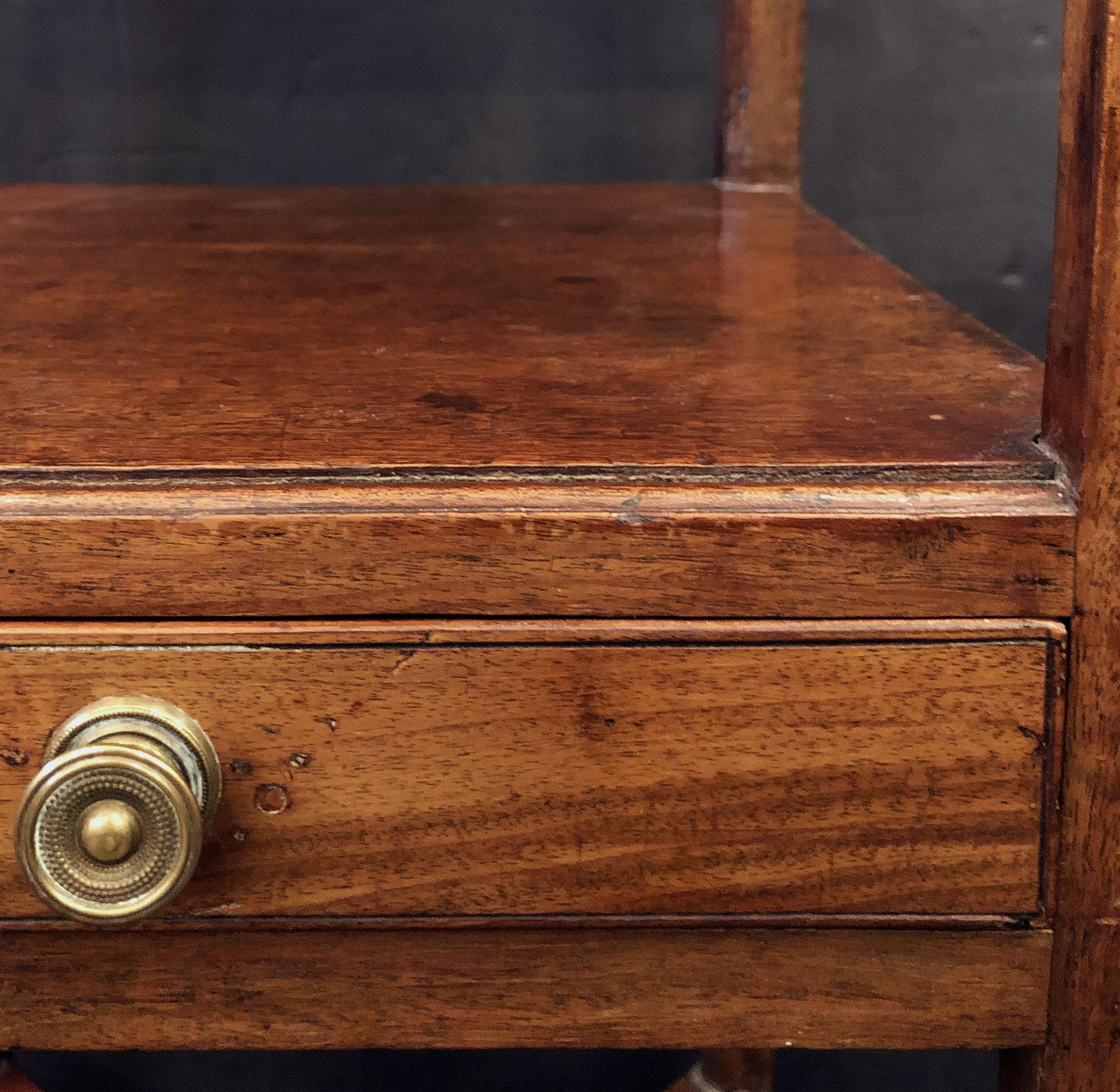 English Nightstand or Bedside Table of Mahogany with One Drawer 8