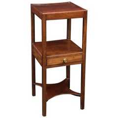 English Nightstand or Bedside Table of Mahogany with One Drawer