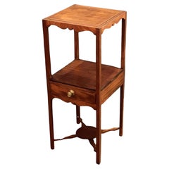 English Nightstand or Bedside Table of Mahogany with One Drawer