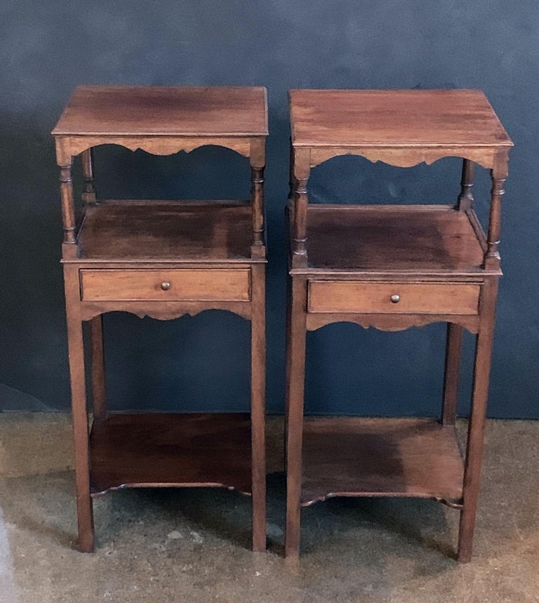 English Nightstands or Bedside Tables of Mahogany, Individually Priced