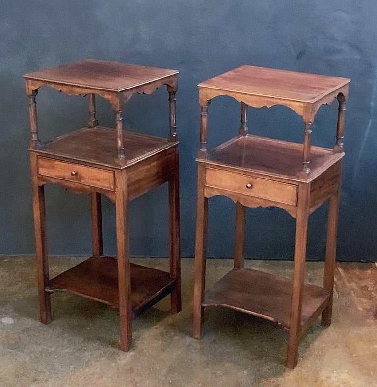 English Nightstands or Bedside Tables of Mahogany, Individually Priced