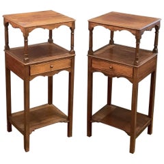 Antique English Nightstands or Bedside Tables of Mahogany, Individually Priced