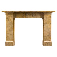 English Nineteenth Century Regency Sienna Marble Fireplace Surround