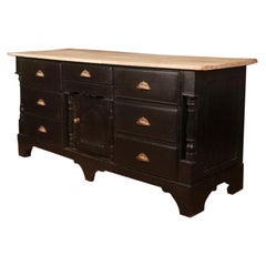 Antique English North Country Painted Sideboard
