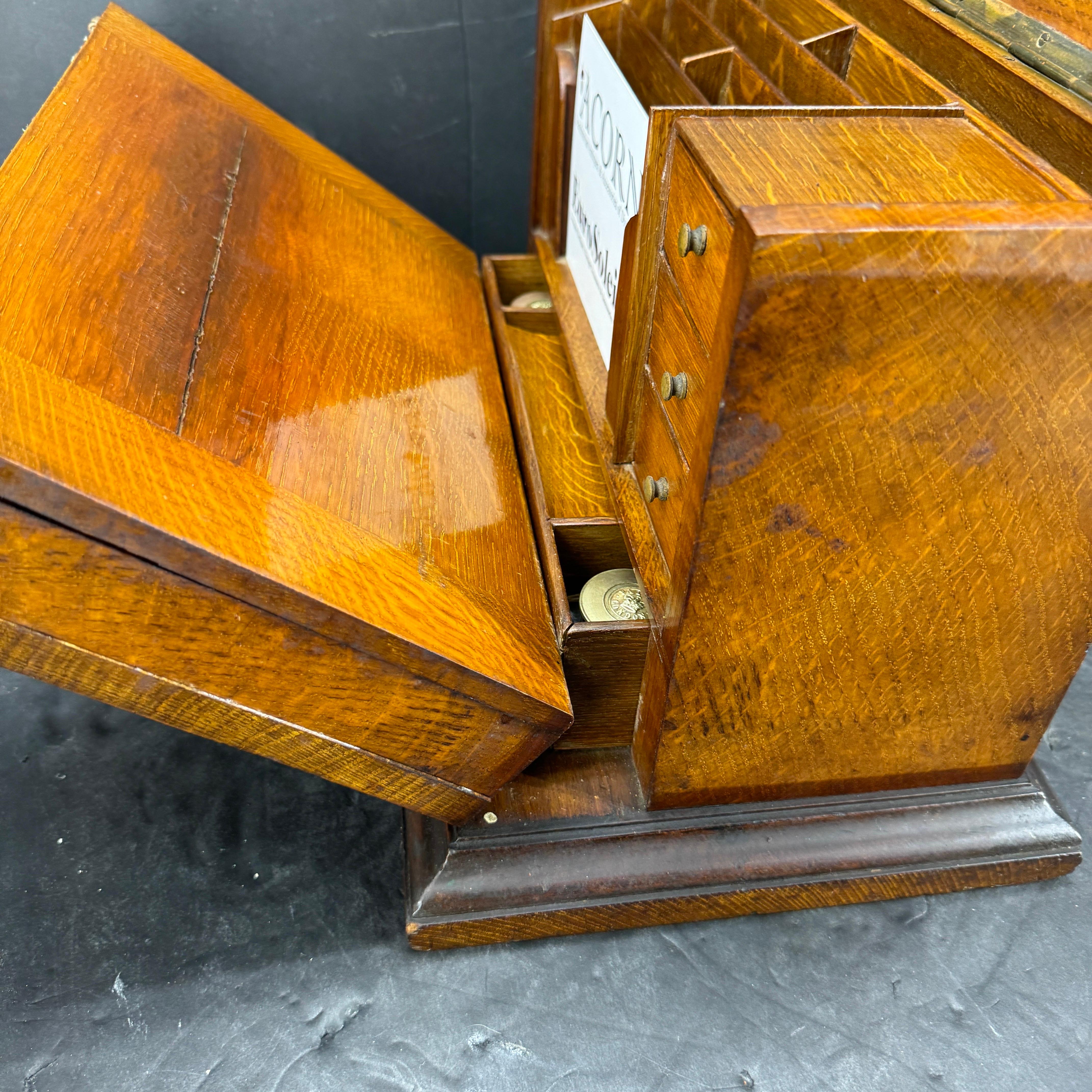 Englisch Notary Travel Mail Desk Korrespondenzkasten, um 1910 im Angebot 6