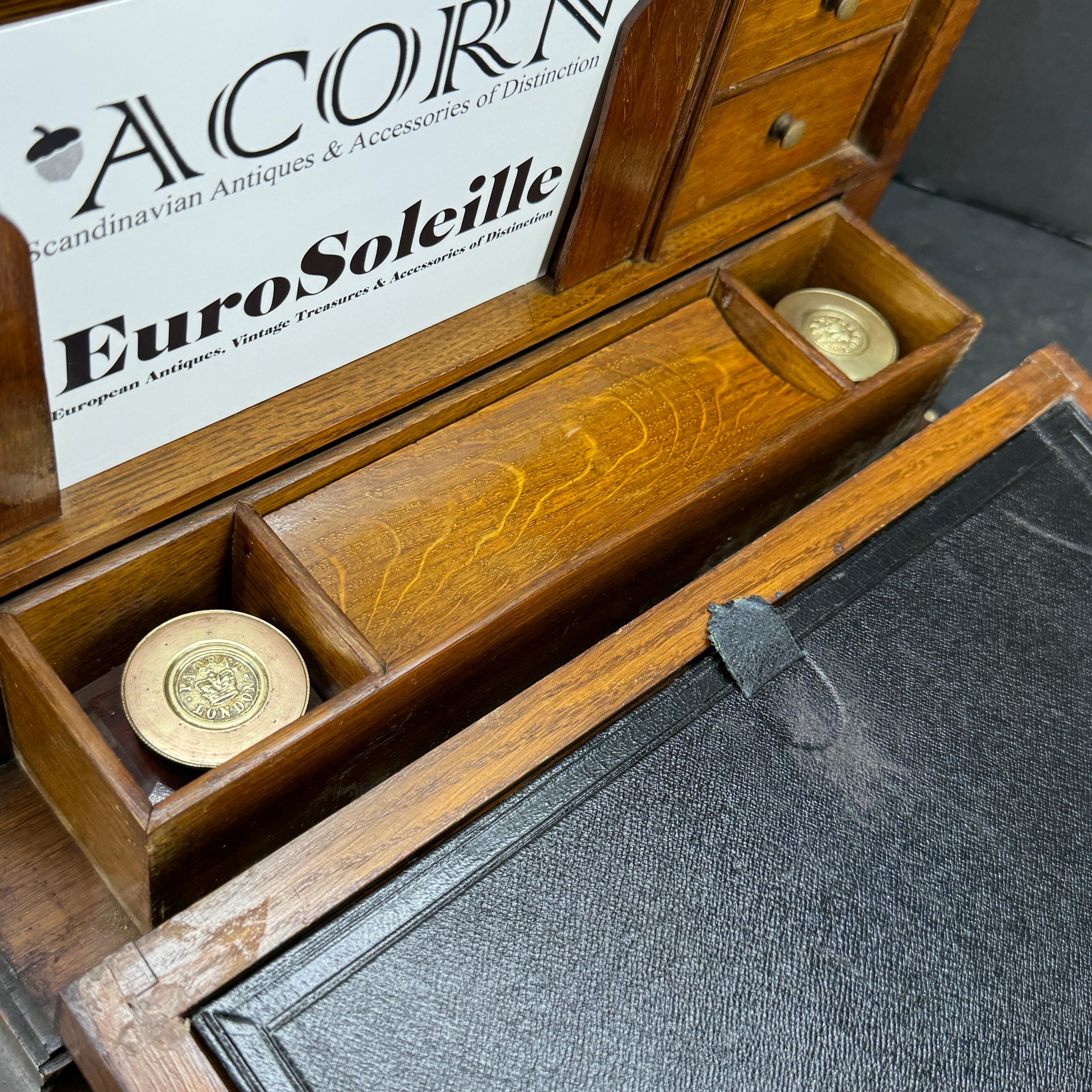 Englisch Notary Travel Mail Desk Korrespondenzkasten, um 1910 (20. Jahrhundert) im Angebot