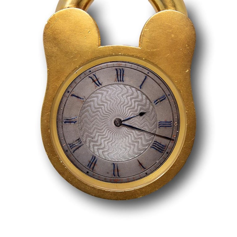 English Novelty Padlock Clock For Sale at 1stDibs