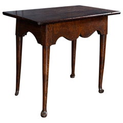 Used English Oak and Elm Country Side Table/Low Boy, Early Mid-17th Century
