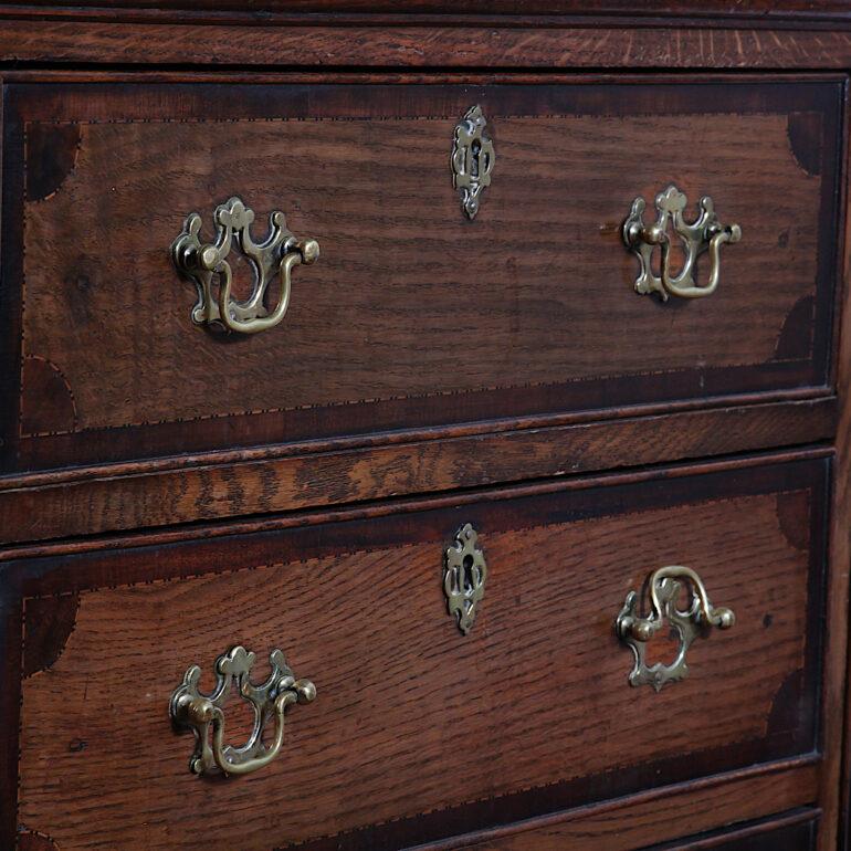 George III English Oak and Mahogany 'Welsh Dresser' Buffet Sideboard