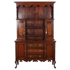 English Oak and Mahogany 'Welsh Dresser' Buffet Sideboard