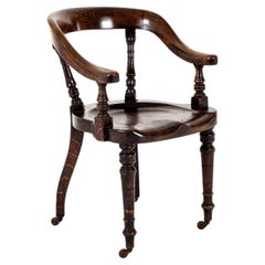 English Oak Antique Desk Chair