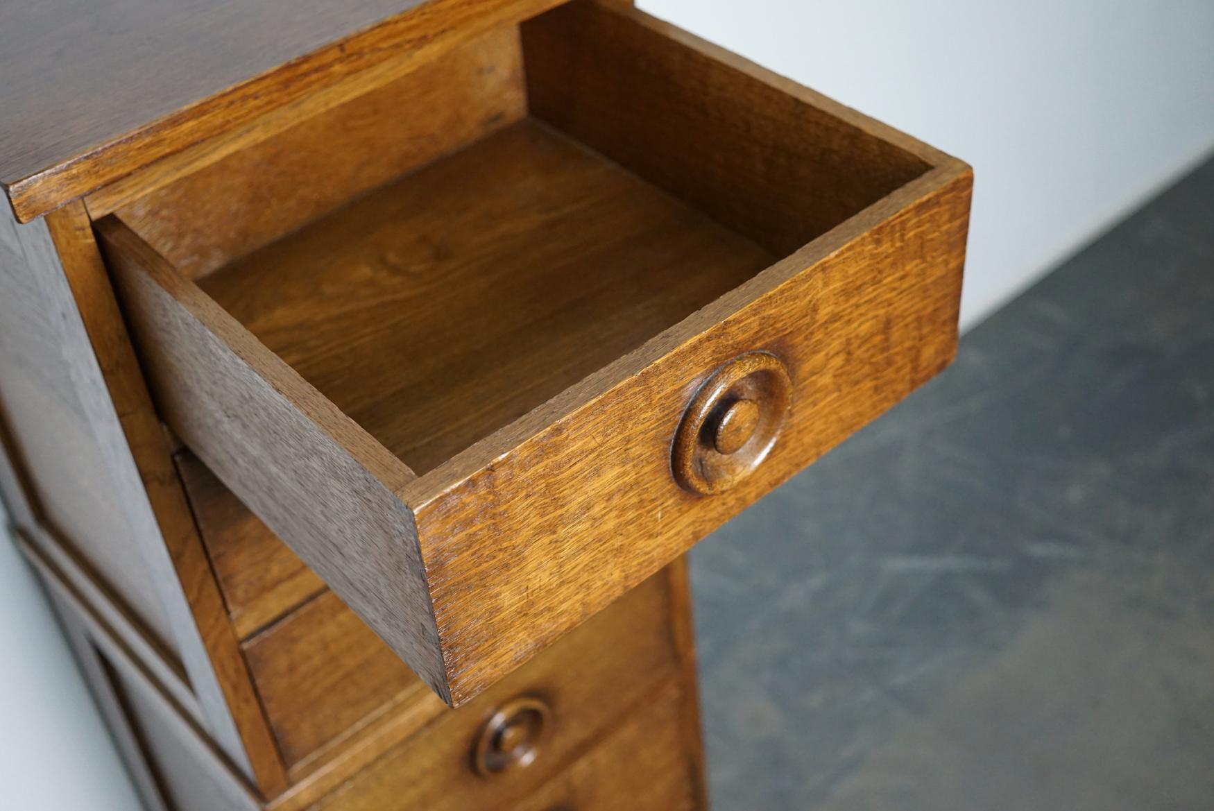 Mid-20th Century English Oak Apothecary Cabinet, 1930s For Sale