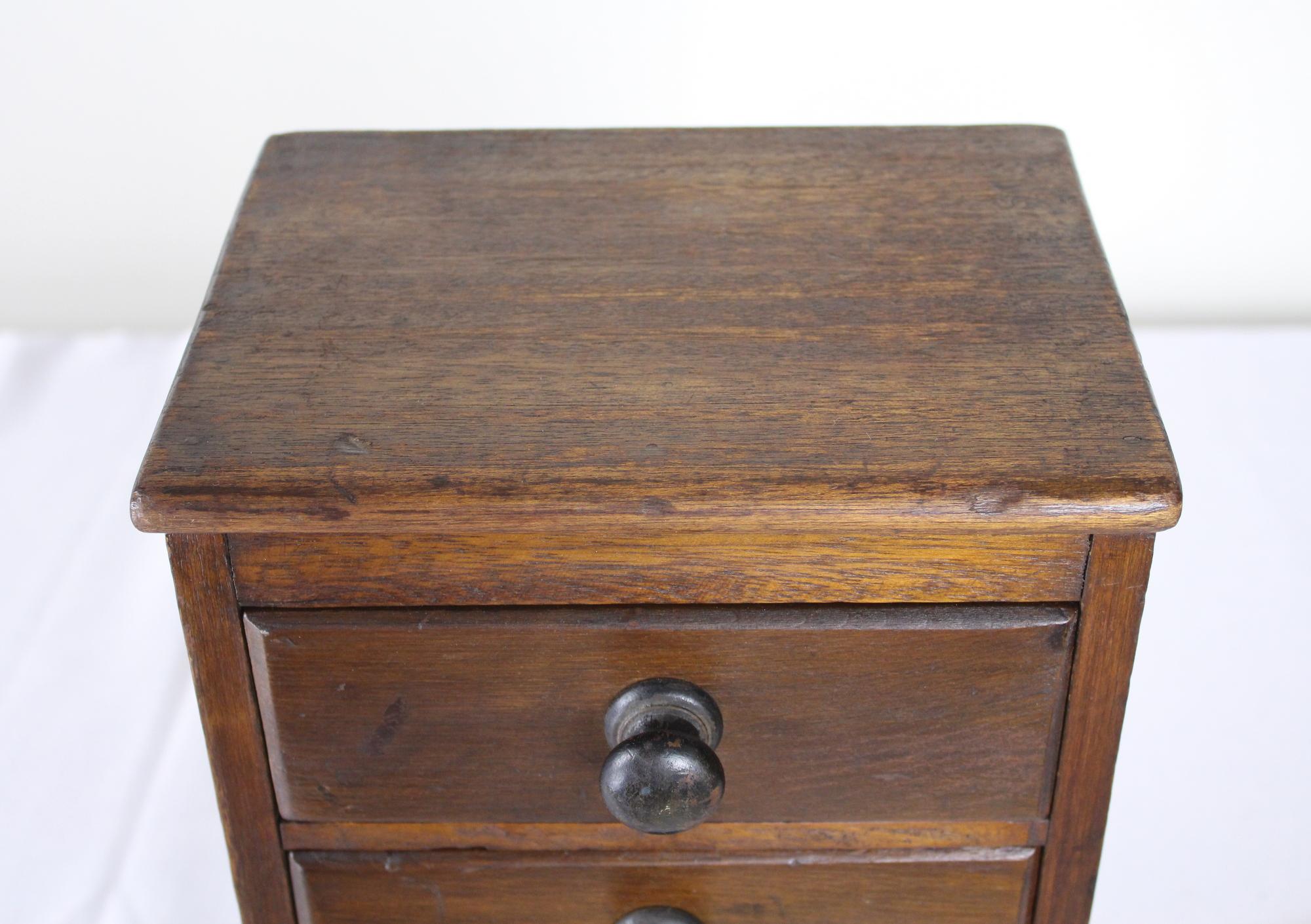 20th Century English Oak Apprentice Box